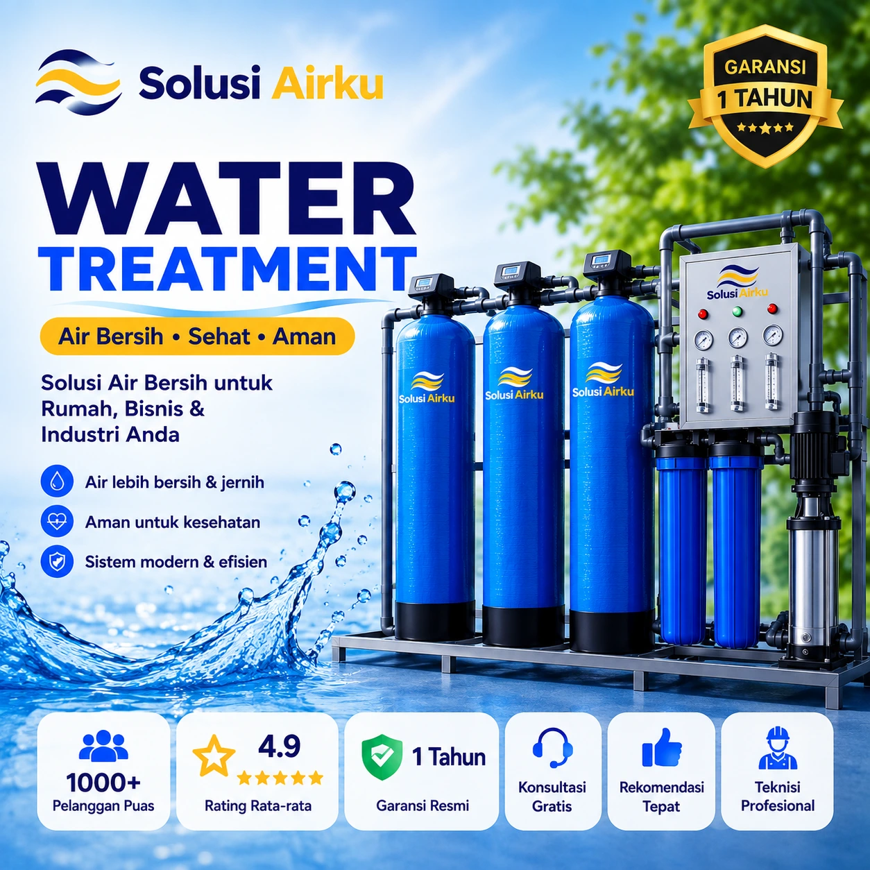 Jasa filter air jernih untuk rumah dan bisnis
