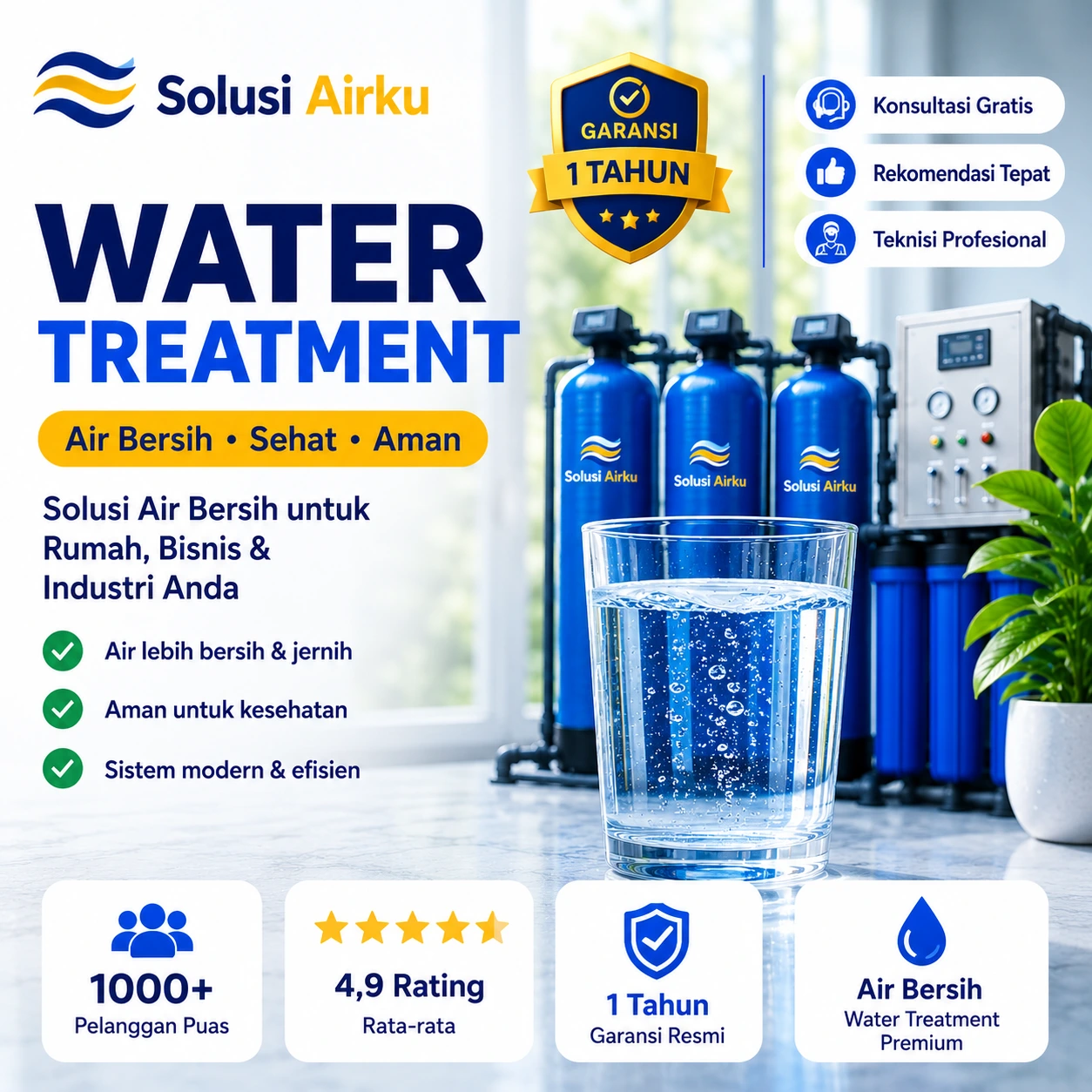 Jasa RO air minum dan pemasangan reverse osmosis